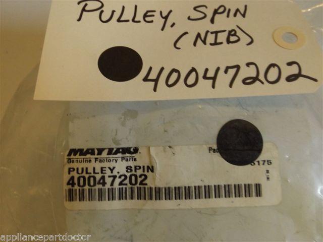 Maytag Amana Washer 40047202 Pulley, Spin NEW IN BOX Maytag Amana Washer 40047202 Pulley, Spin NEW IN BOX